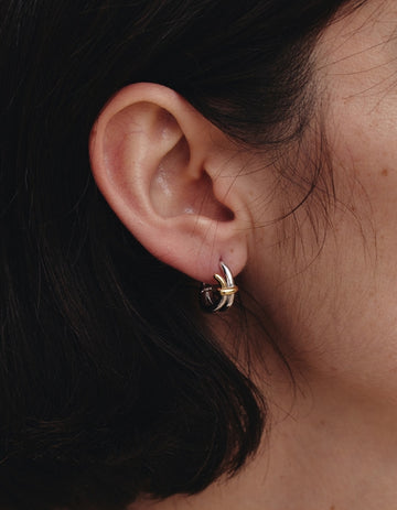 Aceh Silver (C) Edge One Touch Earrings